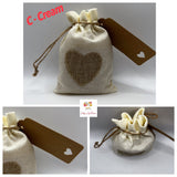 Jute Wedding Hessian/Favour Fabric Bags With Tags in Various Colours Oh So Crafty