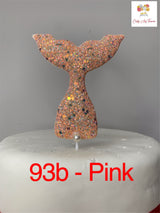 Soft Cushion Glitter Mermaid Theme Tail Cake Topper in Various Colours Oh So Crafty
