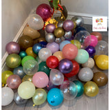 Solid Colour 5" inch Biodegradable Balloons in Packs of 5 or 10 for Party Celebrations and Cake Decorations